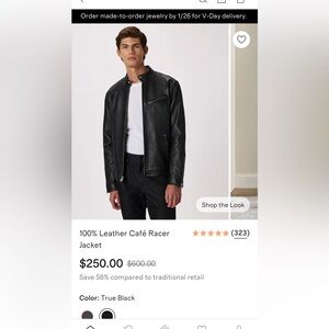 Quince True Black Leather Jacket